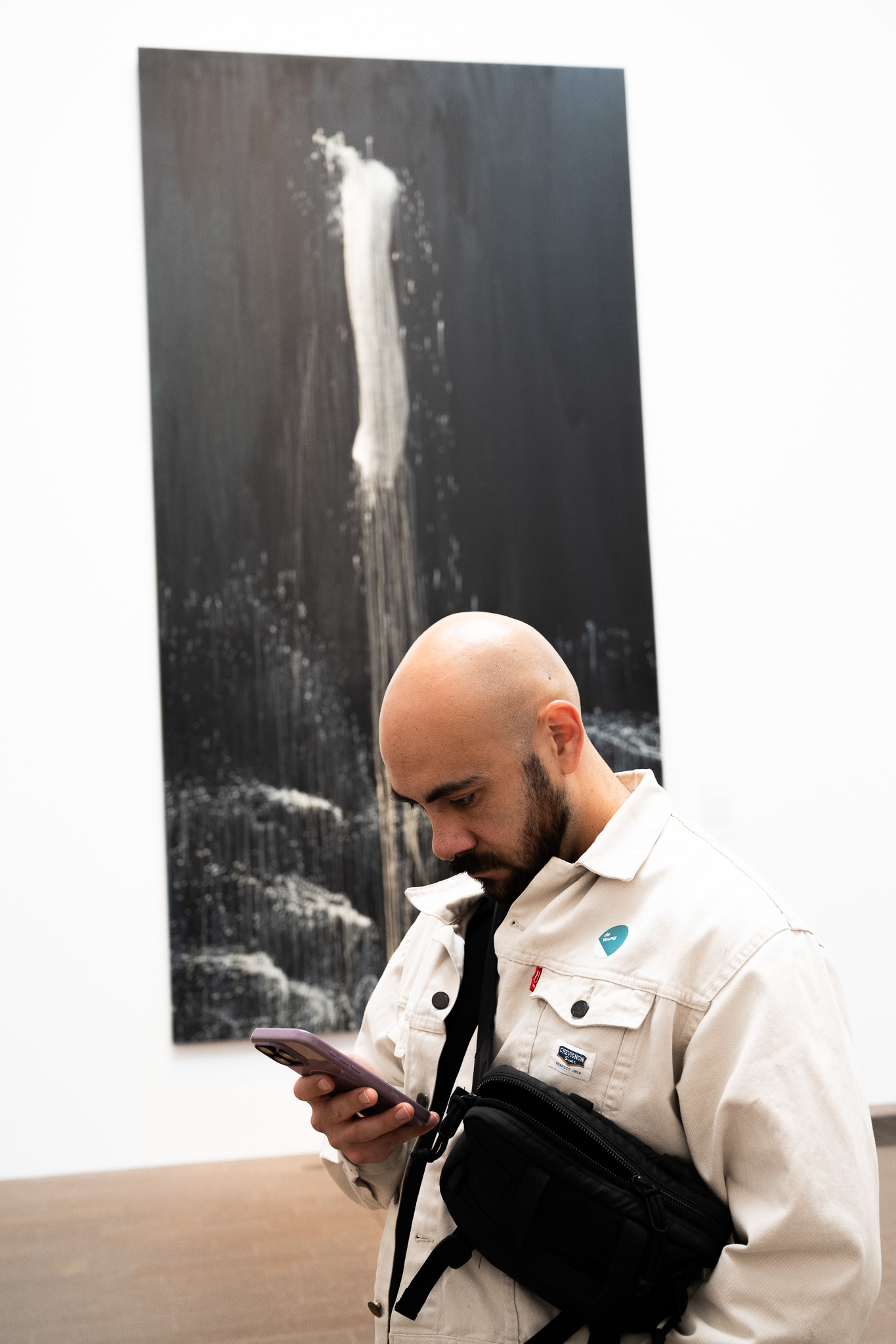 Oscar against some art